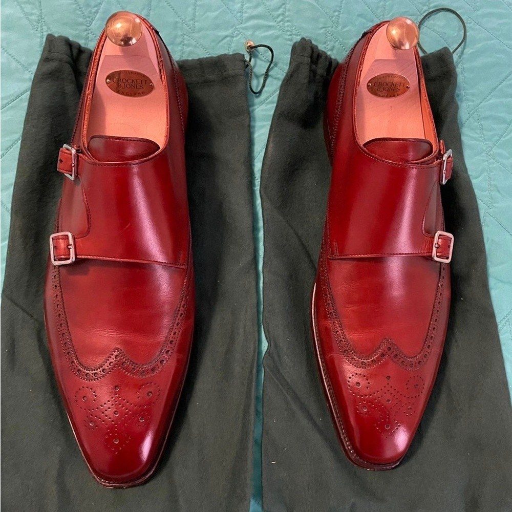 Mens Crockett and Jones Gower 2 monk straps